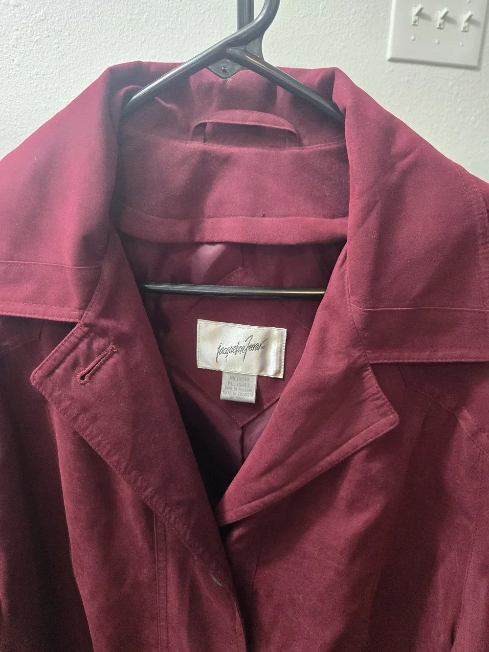 Jacqueline Ferrar Plum Button-Front Trench Coat
